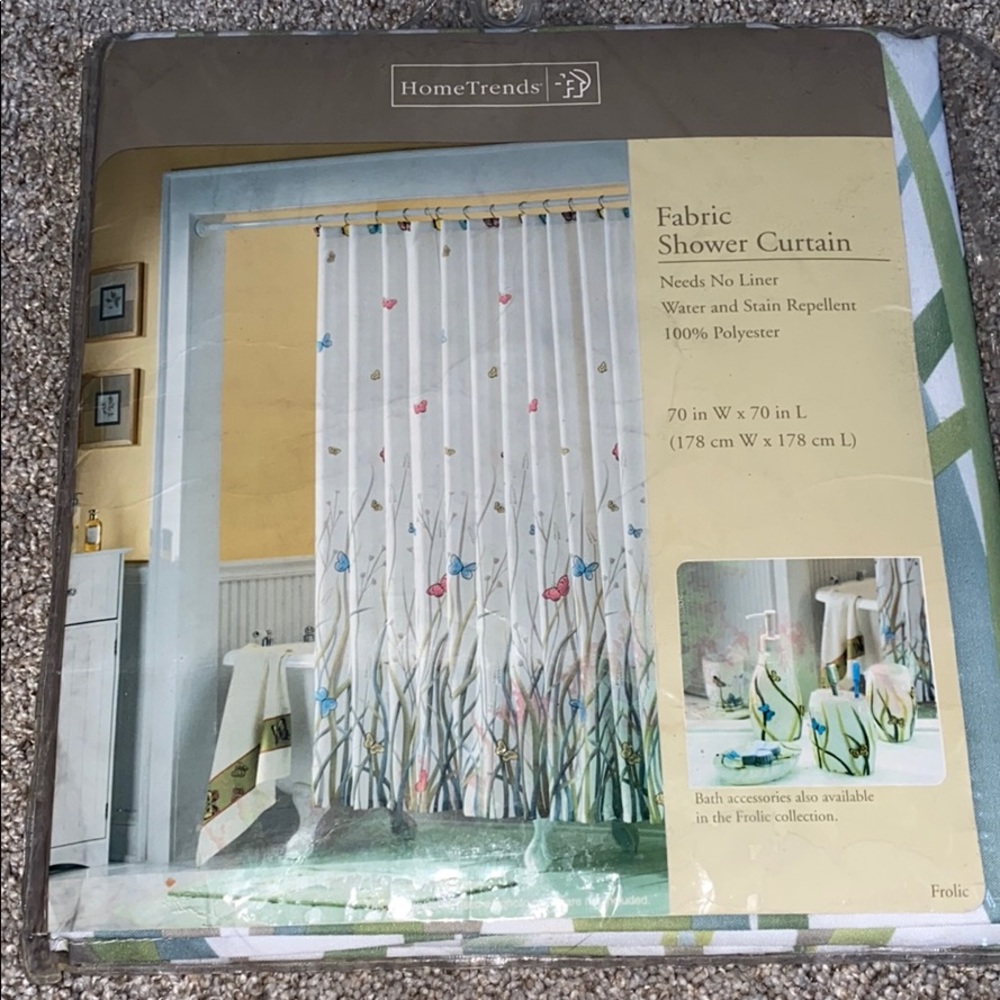 Fabric shower curtain